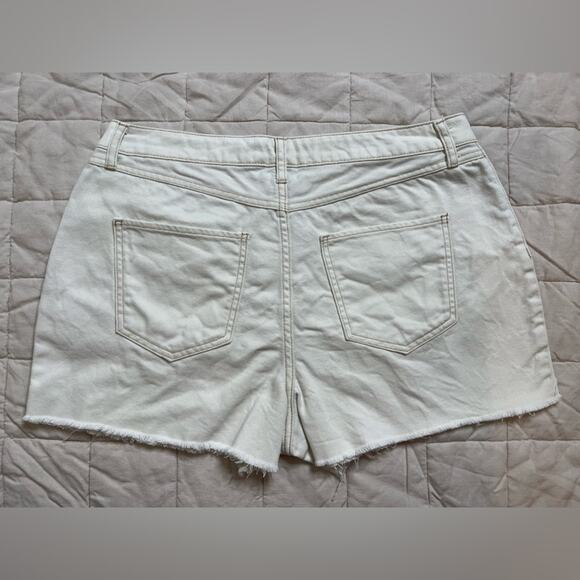 House of Harlow 1960 100% Cotton White High Rise Jean Shorts - 30 - Picture 8 of 8